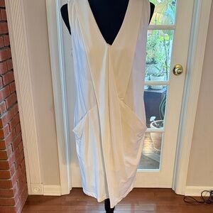 Armani Exchange White Midi Dress